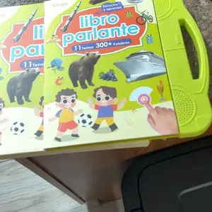 【Back to School】Bilingual English-Spanish Sound Book for Toddlers 1-6 Years, Educational Language Toy with 300+ Words, 11 Themes, Music, Animals, Interactive Piano, Alphabet, Sound Effects - Ideal for Road Trips, Birthdays, Kids Toy, Picture Book