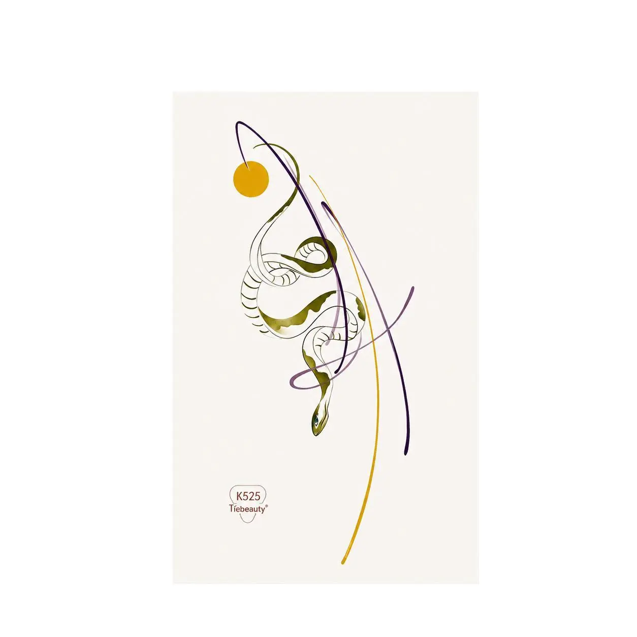 Minimal Botanical Temporary Tattoo Sheet