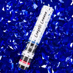 Blue Metallic Confetti Cannon with 12-in Long Mylar Confetti, Festive Party Supplies for Gender Reveal Parties, Part 3