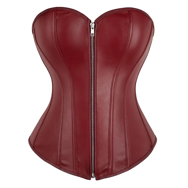 Corset Tops for Women's Faux Leather Bustier Gothic Corset Party Outfit Steampunk Waist Cincher Corset Halloween Costumes Ideal Fantasy Womenswear Clothes 2803-T1