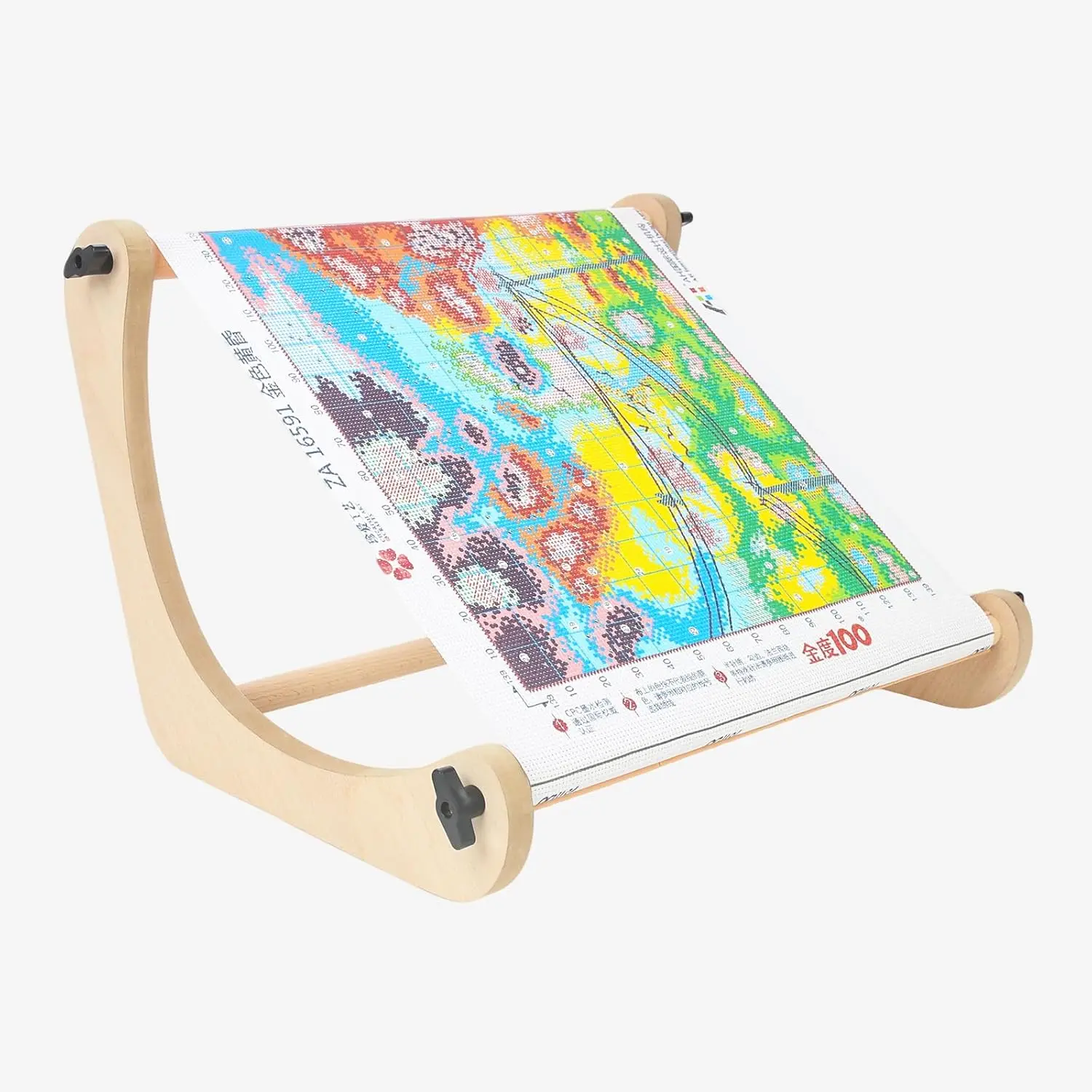 Adjustable Embroidery Table Stand,with 2 Size Rods (11.8" & 15.3"),  Stitch Holder for Hand Work & Lap Stitching with Both Hands Free