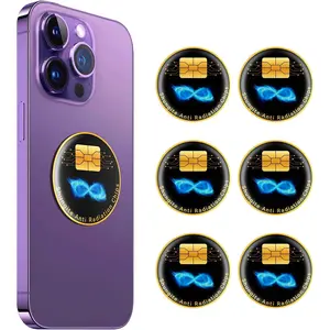 6 Pieces Cell Phone Blocker Protection Neutralizers Stickers for Smart Phones Tablets Laptops Computer WiFi Priner TV Electronic Devices - Yellow