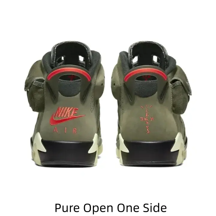 All-day Cozy Trend Casual Item With Restrained Tough Texture Built By Full Nubuck Olive Green High-top Version Merged With Orange-Red Metal Accessories
