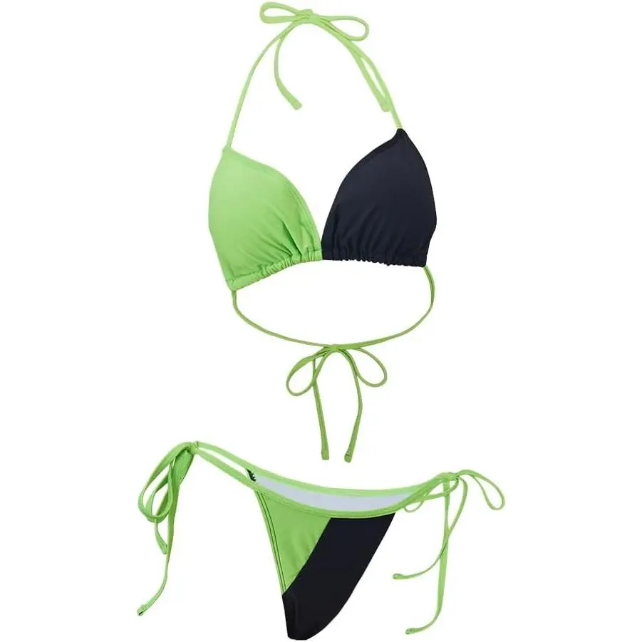 Shego Bikini Swimsuit Summer Beach Swim Wear Bathing Suit Halloween Costume Two-pieces Outfit