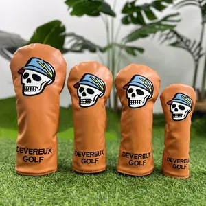 Golf Skull Club Head Covers for Golf Clubs, Driver and Fairway Woods, Hybrid and Iron Covers for Maximum Protection, Stylish Golf Accessories