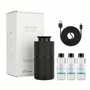 Kevinleo Waterless Essential Oil Diffuser Car Fragrance Set - Compact Mini Aluminum Nebulizer, Battery-Operated, 3x20ml Oils, 3 Timers, 3 Mist Levels, for Home, Car
