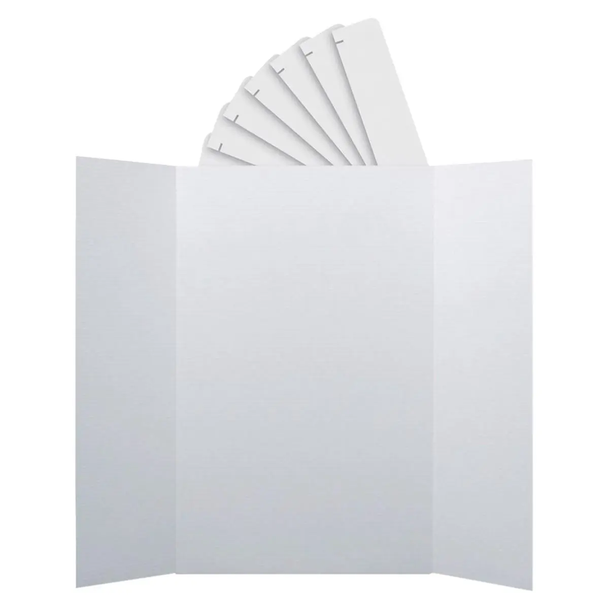 Flipside White Corrugated Card Presentation Board with Header - 36x48 in Pack of 24, Project Display for Science Fairs, No Choking Hazard, 24 Boards, 36 X 48 In