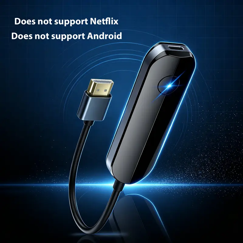 Lulaven Wireless HDMI Transmitter-Receiver Set, Tech Gadgets Smartphone Screen Mirroring Adapter, 4× Faster 1080p Full HD Sync Device, 5G-Compatible Heat-Stable, No WIFI/Bluetooth, HDMI Cable Included, Manufacturer Warranty (for iPhone 7/7 Plus)