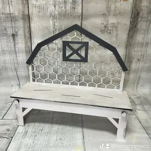DIY unfinished interchangable bench for seasonal inserts-unassembled Ready to paint kit- farmhouse style