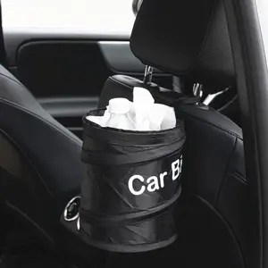 Car Trash Can, Foldable Rubbish Bin, Garbage Waste Basket Organizer, Car Backseat Organizer, Vehicle Mounted Trash Can Storage Box, Car Accessories