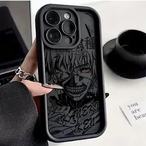 Tokyo Ghoul Anime Horror Phone Case Compatible with iPhone 16/15/14/13/12/11 Pro Max Mini XR XS XShockproof Soft TPU Protective Cover