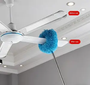 Extendable Microfiber Duster with Long Handle, Multi-Purpose Cleaning Brush for Ceiling Corners, Blinds, Air Vents, High Shelves and Car Interior