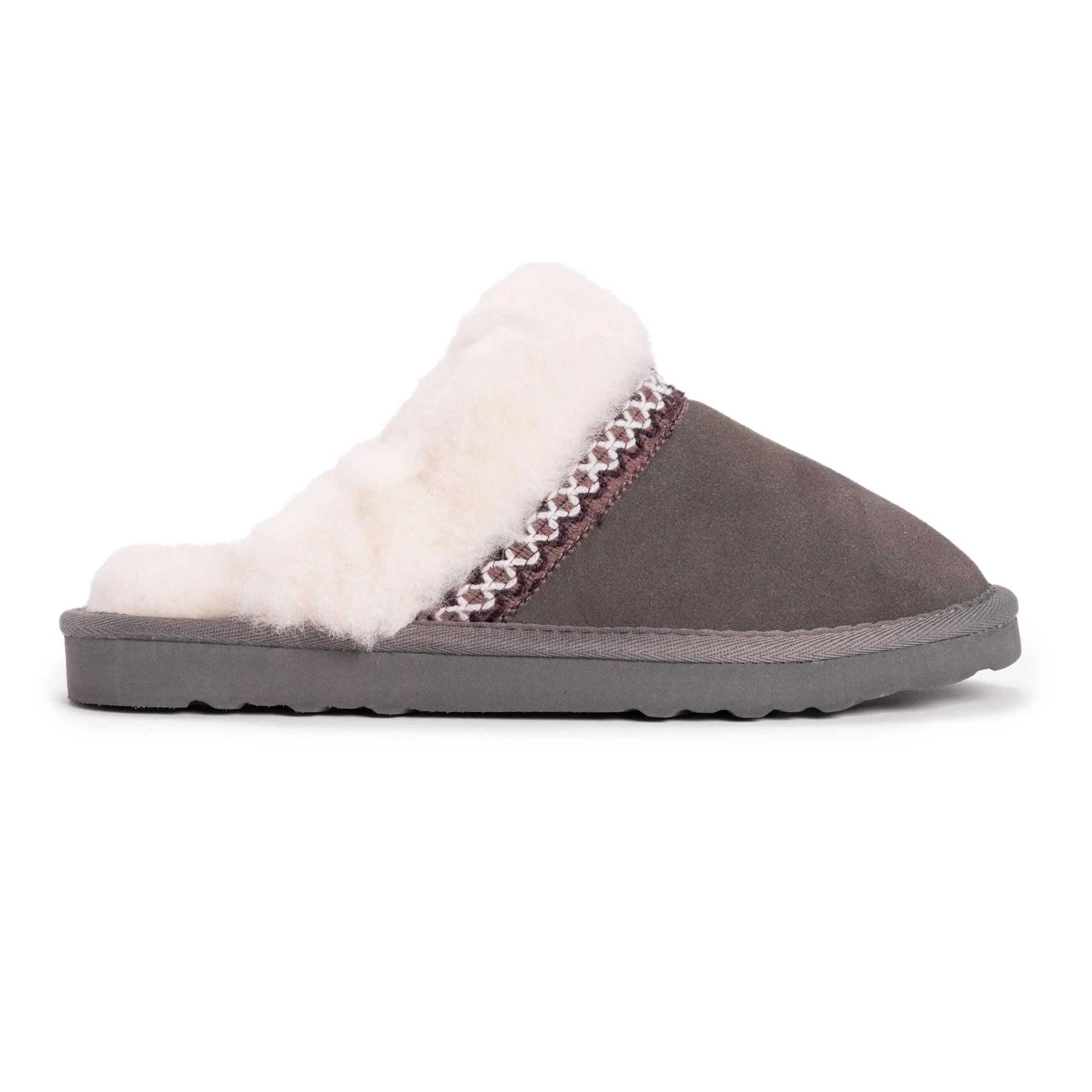 Muk Luks Women's Dawn Suede Scuff Slippers - Anti-Skid Cozy Wool Home Footwear for Women's Shoe Collection, Anti-Skid Women's Home Slippers