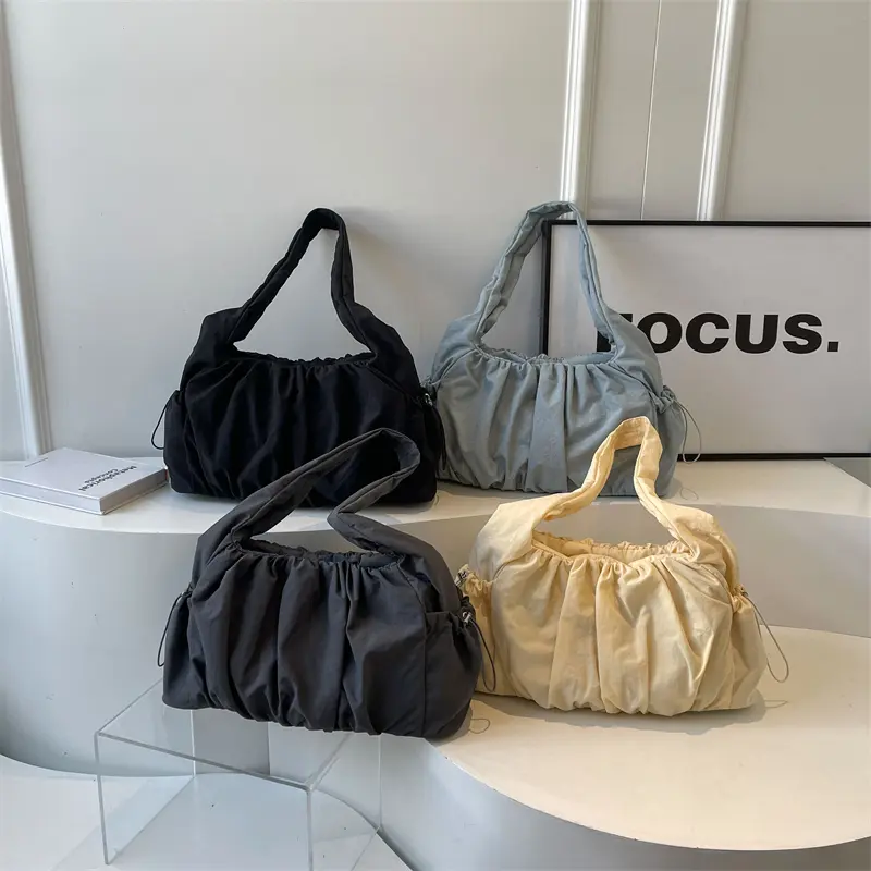 2026 New Design Galaxy Drift Series Women's Plain Drawstring Backpack - Casual Nylon Zipper Bag, Youthful Aesthetic, Lightweight, Multi-Compartment, Fast Key Access, iPhone+Keys Zip, Quick-Grab Pockets, All-Day Strap Fit, Cinch Look
