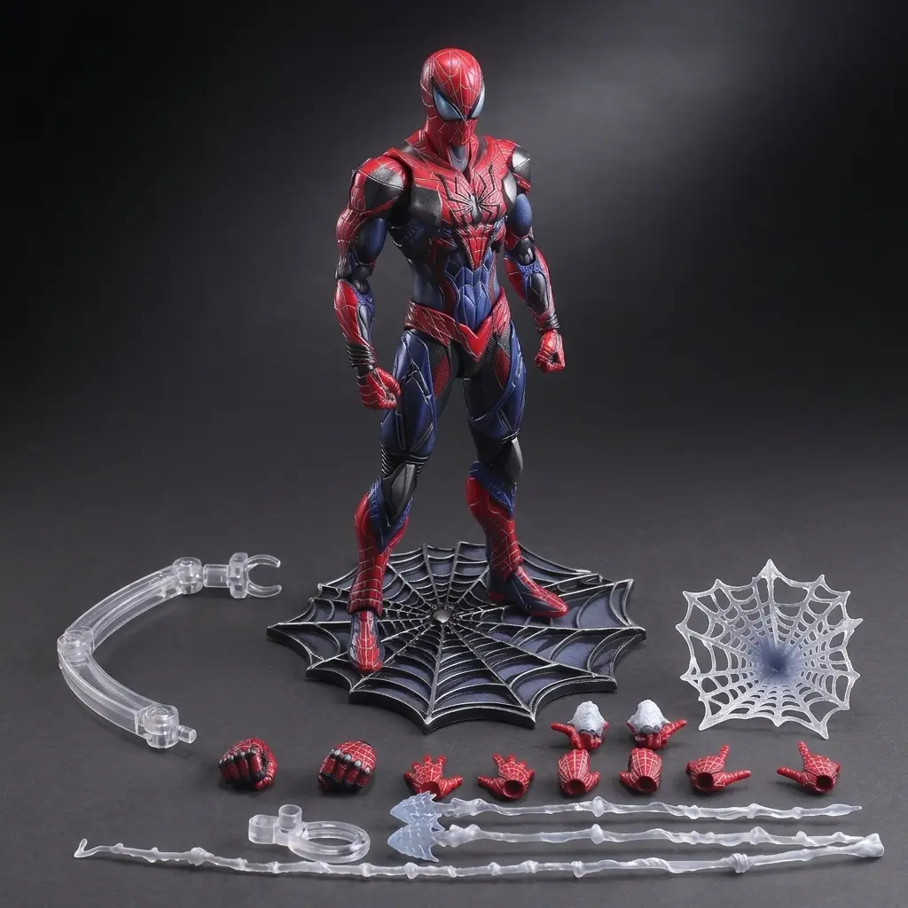Marvel Spider-Man Collectible Action Figure, Highly Articulated Super Hero Display Model with Web Accessories & Display Stand