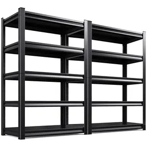 Heavy-Duty 5-Tier Industrial Shelving - Adjustable Metal Garage Shelving, Practical Shelving Units for Workshop, Home, and Commercial Use shelf standingshelves racks