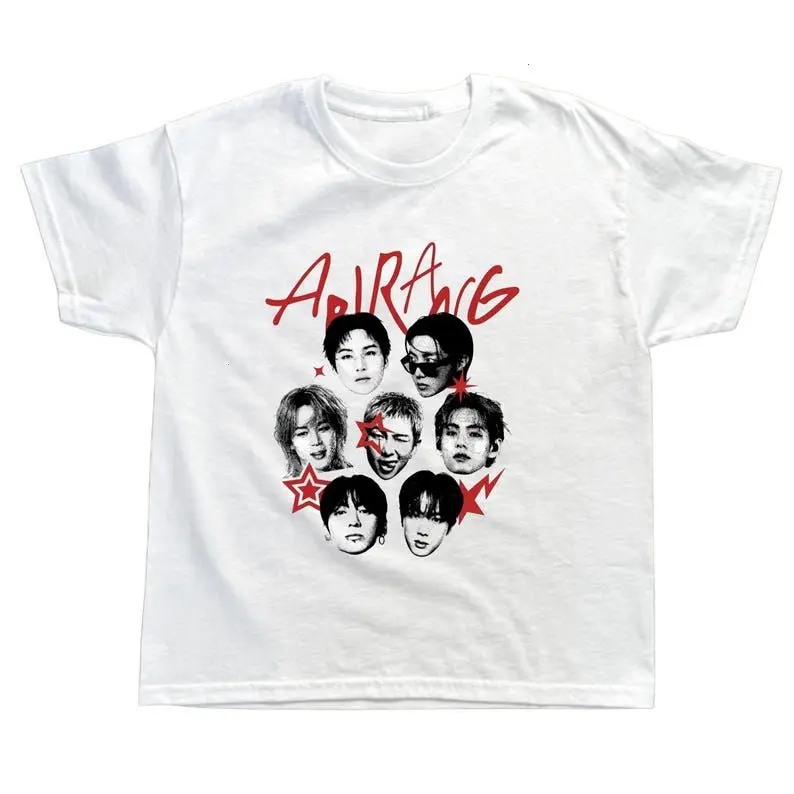 Women's Classic Short-Sleeve Tapered Unisex Kpop Concert Tee - Arirang 2026 World Tour Bangtan Merch for ARMY