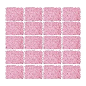 Artificial Flower Wall Panel, Flower Backdrop Wall for Home Party Wedding Christmas Festival Photo Backgdrop Decor