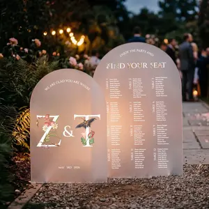 Botanical Monogram Wedding Sign & Seating Chart Bundle