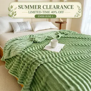 【RaybeeBrandDay】Summer Lightweight Blanket Queen Size - Cozy & Breathable Blankets for Bed,Couch,Travel,Office, Cooling Throw Blankets for Hot Sleepers & Night Sweat,Perfect Gift Ideal,Sage Green