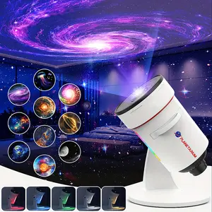 VanSmaGo Galaxy Projector HD Brighter Wider Projection Planetarium Star Projector with 10 Film Discs 7-Color Night Light for Bedroom Ceiling Room Decor