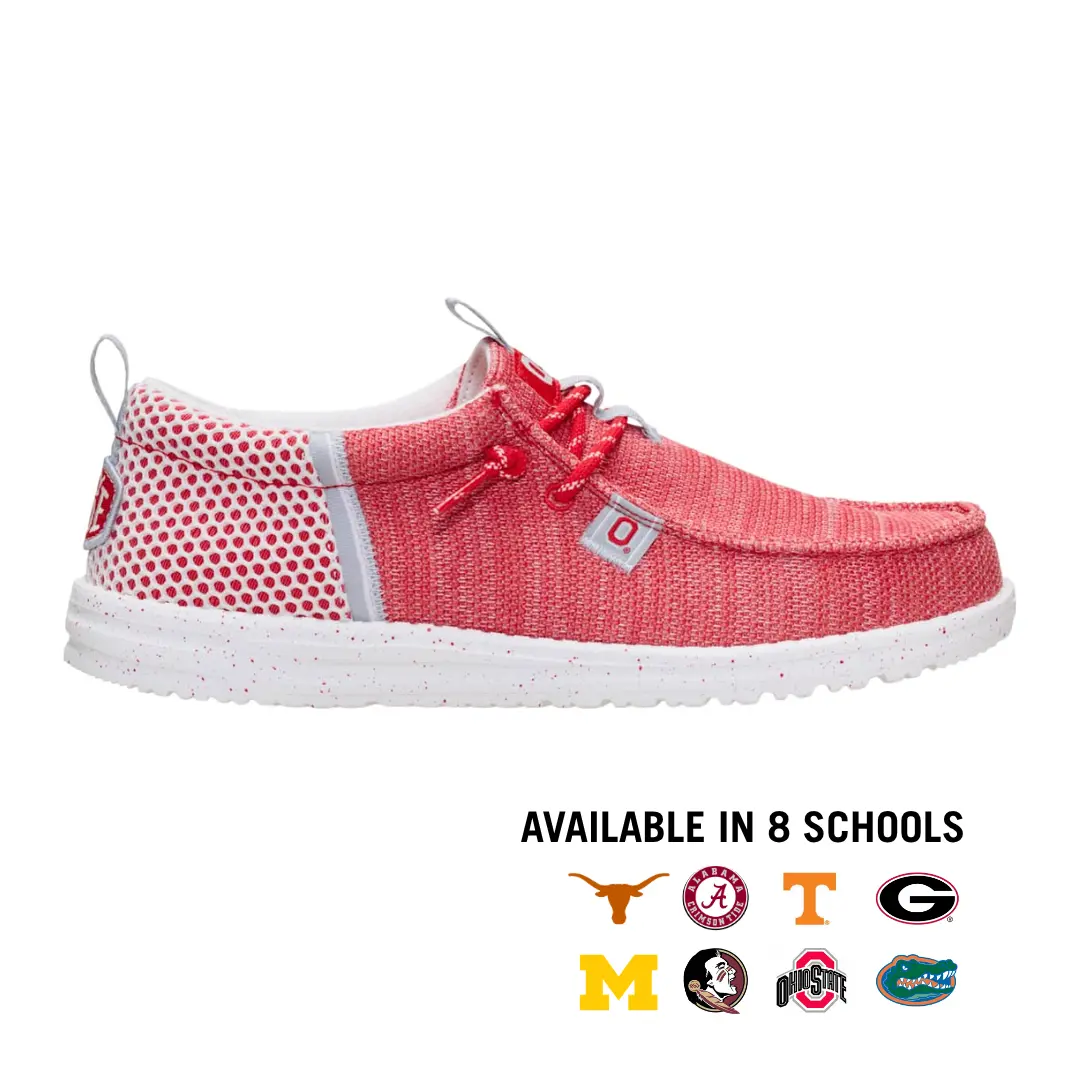 HEYDUDE Collegiate Wally Funk Stretch Sox - Comfortable Slip on NCAA Licensed Shoes