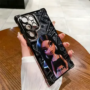 Anime Fashion Lovely Doll Bratz Phone Case for Samsung Galaxy S25 S24 S23 S22 S21 Fe Ultra Plus 4g 5g, Anti-Drop Protective Transparent Soft Back Cover Protector