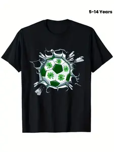 Soccer St Patricks Day Leprechaun Shamrock Boys Boys Girls T-Shirt