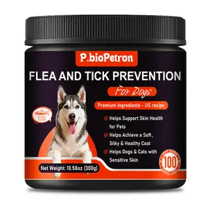 P.bioPetron Soft Chews for Dogs - 100 Count Seafood Flavor Flea Tick Prevention & Skin Care - Safe Natural Ingredients for All Breeds Ages