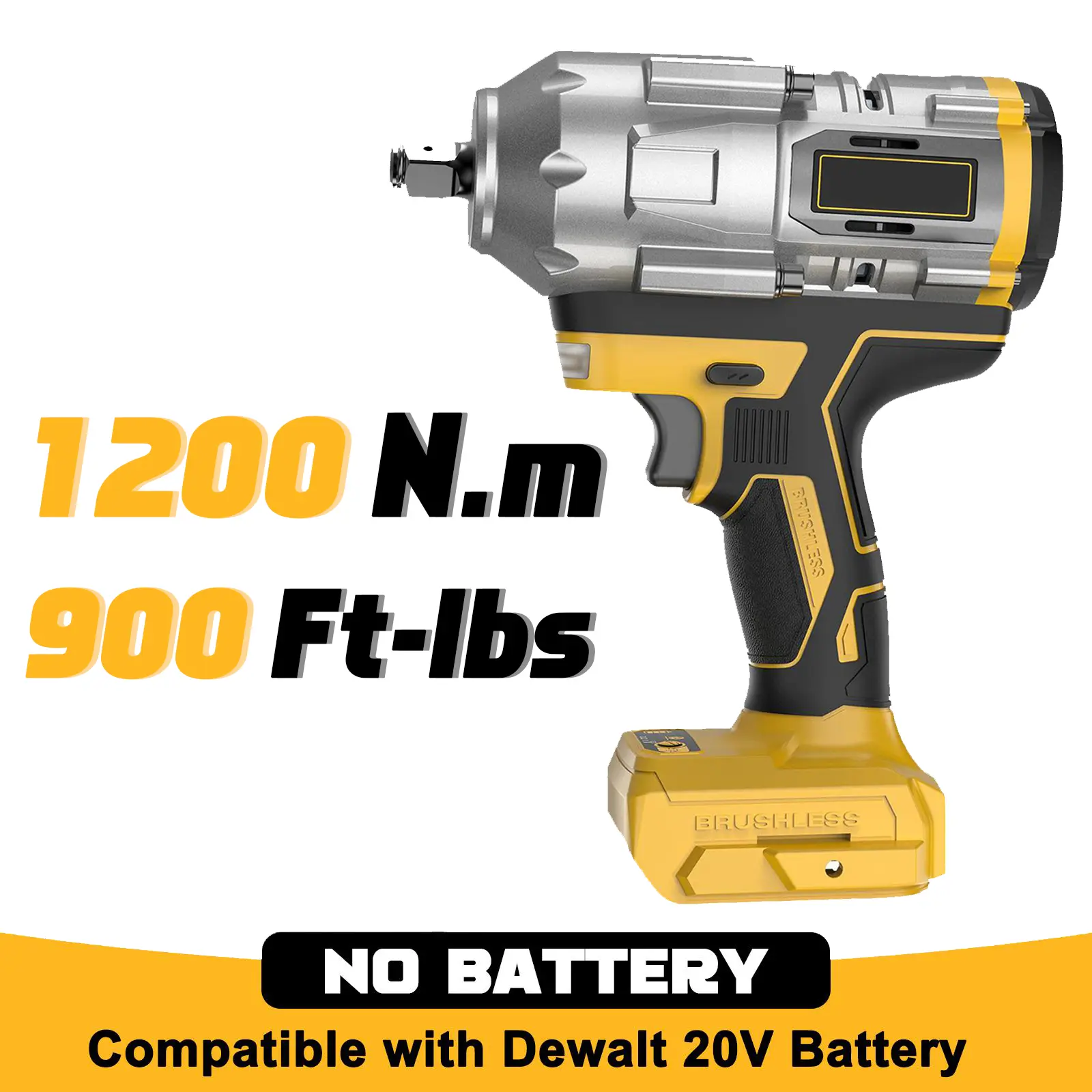 Yellow【No battery】for Dewalt