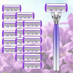 Men's & Women's Shaving Razor, 6 Layer Blades, Manual Hair Removal, Personal Care Essential, Ergonomic Handle, Smooth Shave, Shaver Razors
