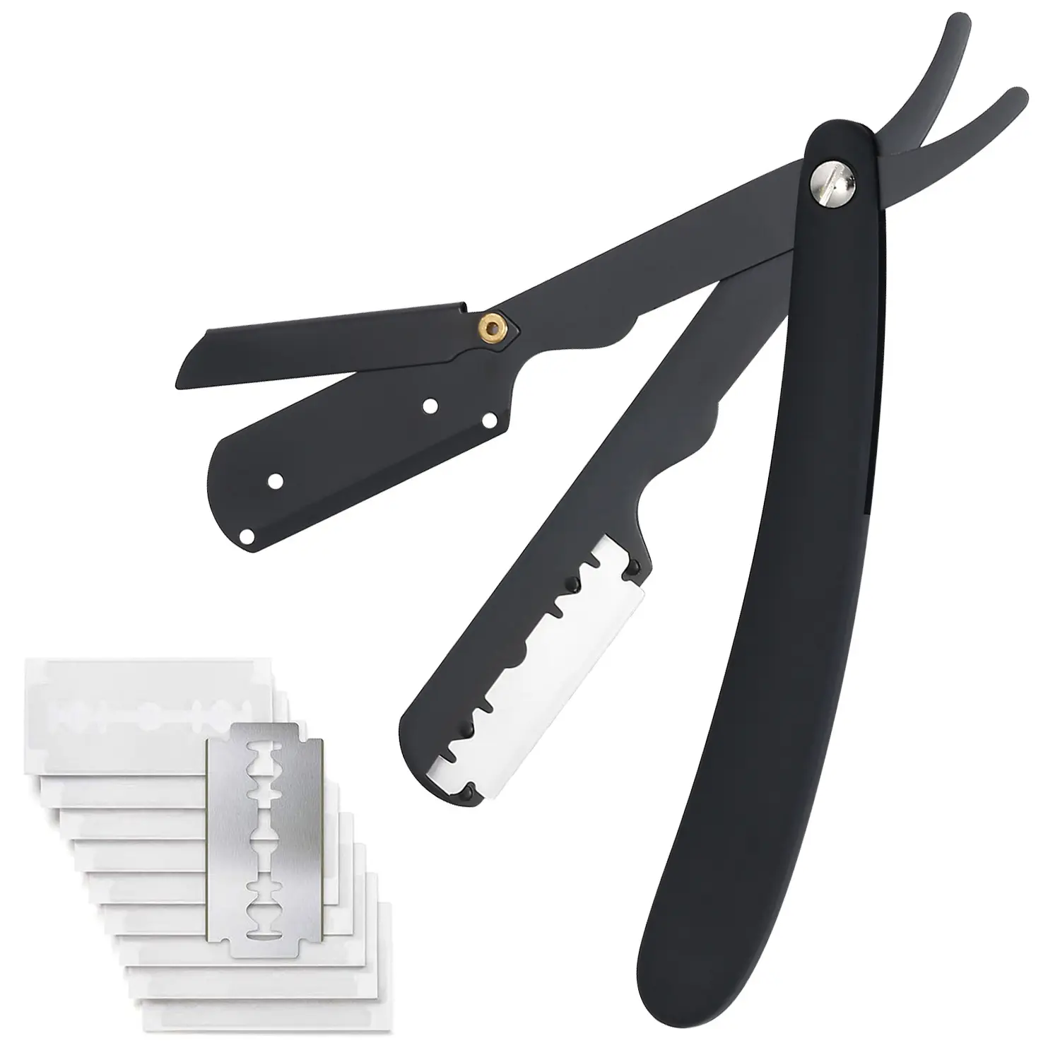 Professional Straight Razor for Men| Barber Straight Edge + 10 Blades Included-MM1