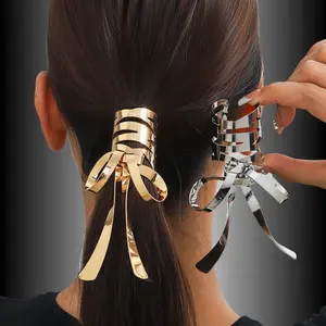 2025 New Fashion Bow Hair Ring Hair Clip Temperament Seamless Hair Clip