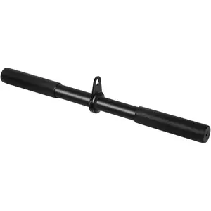 Pulldown Straight Bar Rotating Steel with Rubber Grips LAT Pull Down Handle for Pulley  Machine Triceps  Rowing Machine Attachment for  Gym Strength Exercise