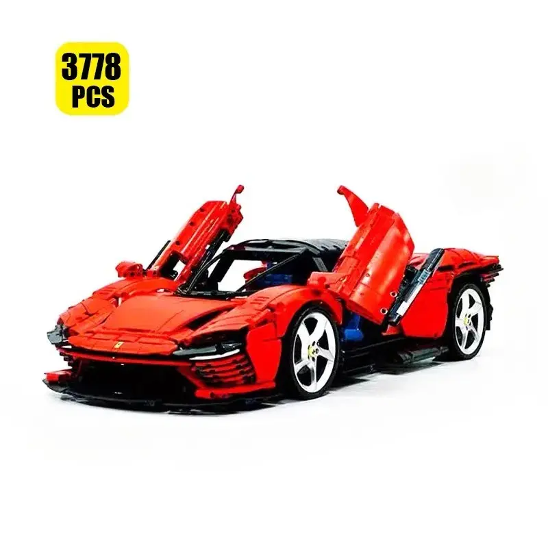 3778 Pieces 1:8 Scale Super Car Building Blocks Set, Moc 42143 Model Kit, Assembly Toy for Boys, Birthday Gift, Holiday Gift, Vehicle Building Blocks, Building Sets