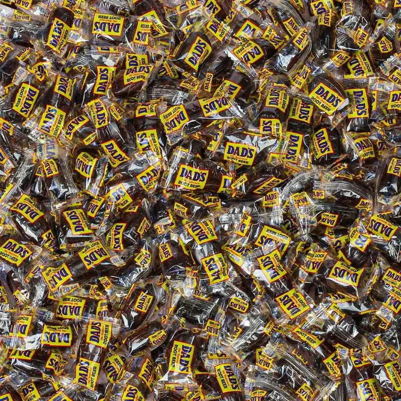 Washburn Dad's Root Beer Barrels Hard Candy 1 Lb Bag – Bulk Candy, Old Fashioned Candy, Original Flavor, Individually Wrapped, Halloween & Christmas Special