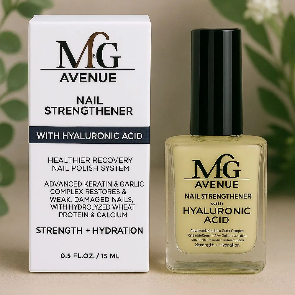 Nail Hardener with Hyaluronic Acid Keratin & Calcium Formula for Healthy Nails Manicure 0.5 FL.OZ Boost Your Nail Health, Fortalecedor y Endurecedor de Uñas con Acido Hialuronico, Keratina y Calcio Plant sohochic