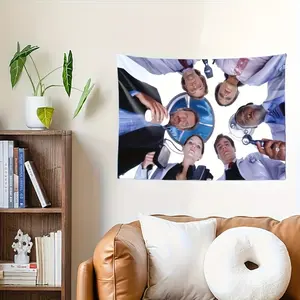 One piece house doctor tv series tapestry premium poster, funny movie poster, herringbone pattern, horizontal design, weaving process, suitable for bedroom, living room, dormitory background decoration, home decoration, wall tapestry