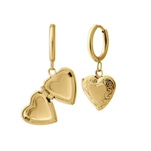 Love Letter Locket Hoops