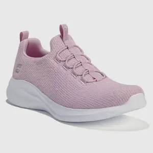 Skechers S Sport Women's Charlize 2.0 Knit Mesh Slip On Walking Sneakers Memory Foam Vegan Pink White Lightweight Breathable Shoes