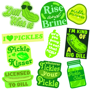 Pickle Sticker Extra Large Stickers for Adults Funny Adhesives with Memes Funny Stickers with Colorful Graphic Decals Sarcastic  Funny Food  Multi