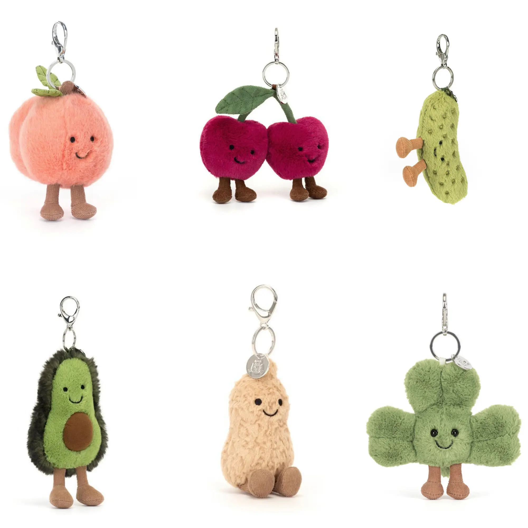 Jellycat Cute Plush Fruit Keychain Plush Bag Charm - Ultra Soft Cuddly Stuffed Animal, Adorable Serpent Teddy for Kids & Babies, Unique Birthday & Christmas Gift, Cozy Nursery Decor & Collectible Plush