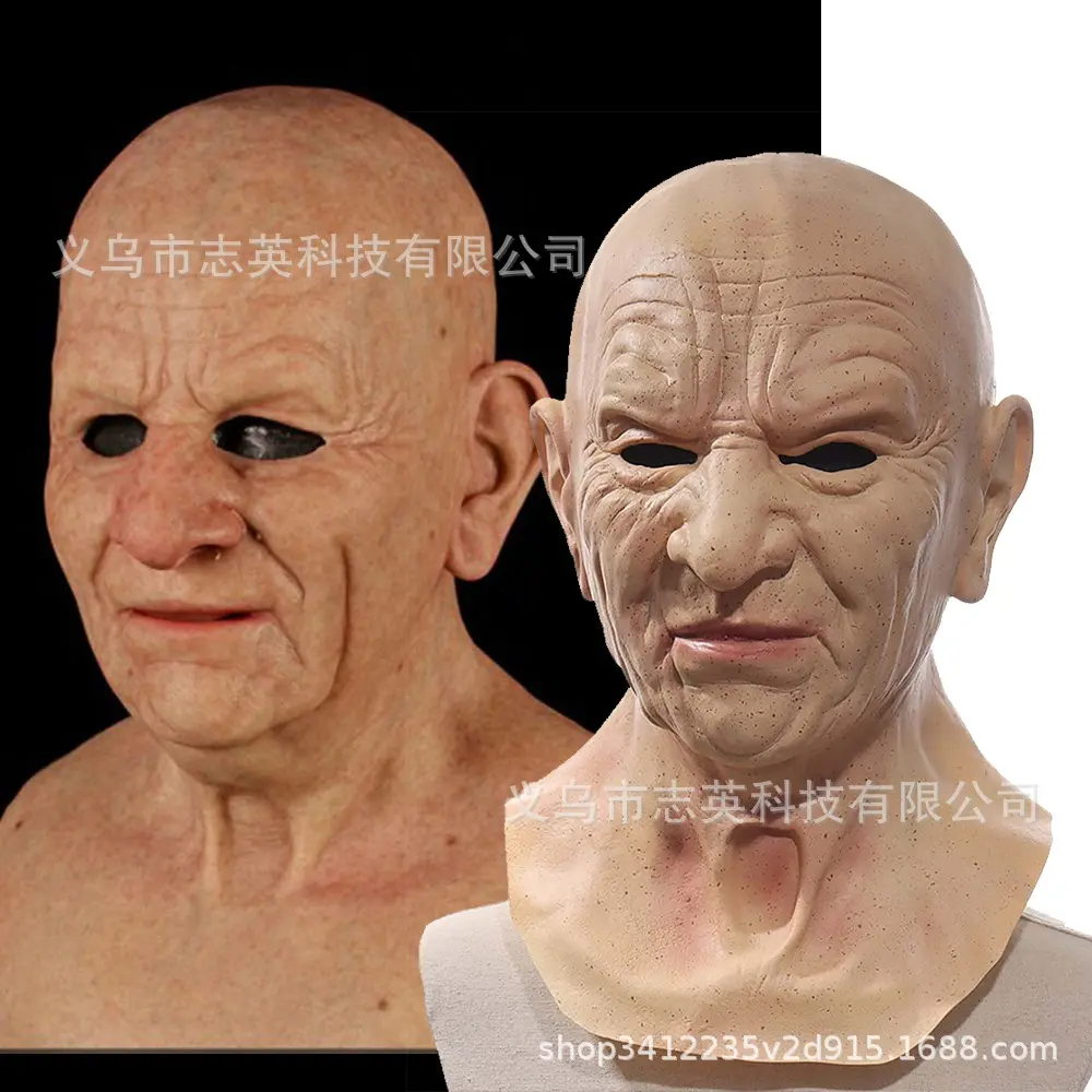White haired elderly (bald style) mask