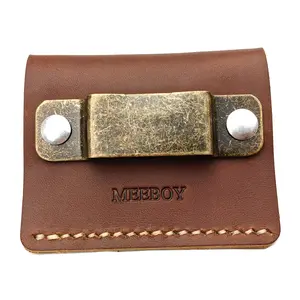 MEEBOY Handmade Leather Tool Holder Large Horizontal Tape Measure Bag Securely Holds Measuring Tools & Glasses