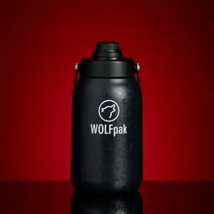 64oz Flask Black Leopard