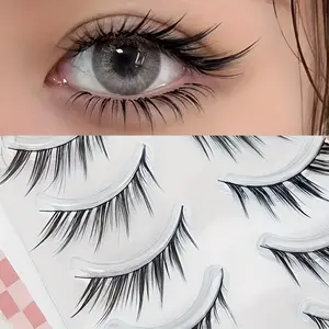 LU Light Fox Eye False Eyelashes - Natural All-in-One Daily Party Dual-Use, Longer Tail, Newbie Friendly, Halloween and Cosplay Preferred, Cute Eyelashes, Party Eye Makeup, Thick Curled Look