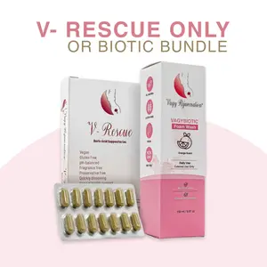 V- Rescue Boric Acid Suppositories or Biotic Bundle (V-Rescue + Foam)