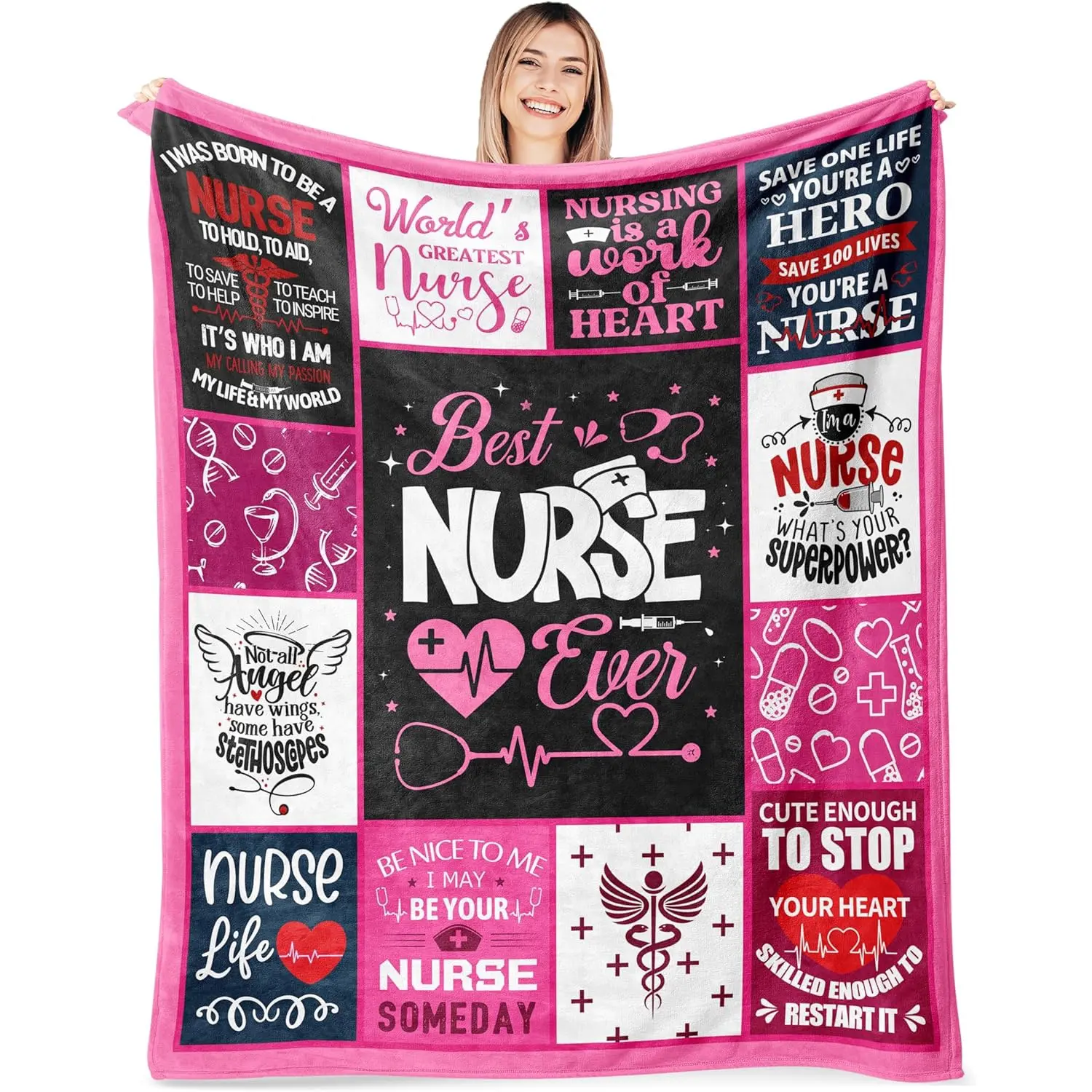 [Summer Sale Deals]  Best Nurse Blanket, Nurse Gifts for Women, National Nurses Day Gifts for Nurse, Nurse Gift for Her, Nurse Week Gifts, Nurse Practitioner Gifts, Nurse Appreciation Gifts, Christmas Birthday Graduation Gifts for Nurse