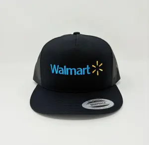 Walmart Logo Black Trucker Hat Cap Adult Size Unisex Stylish Functional Accessory with Walmart Logo Front Comfortable Fit