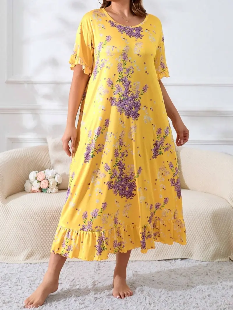 knee length dresses for ladies Plus Size Slip Nightgown with Silky Material main image 0